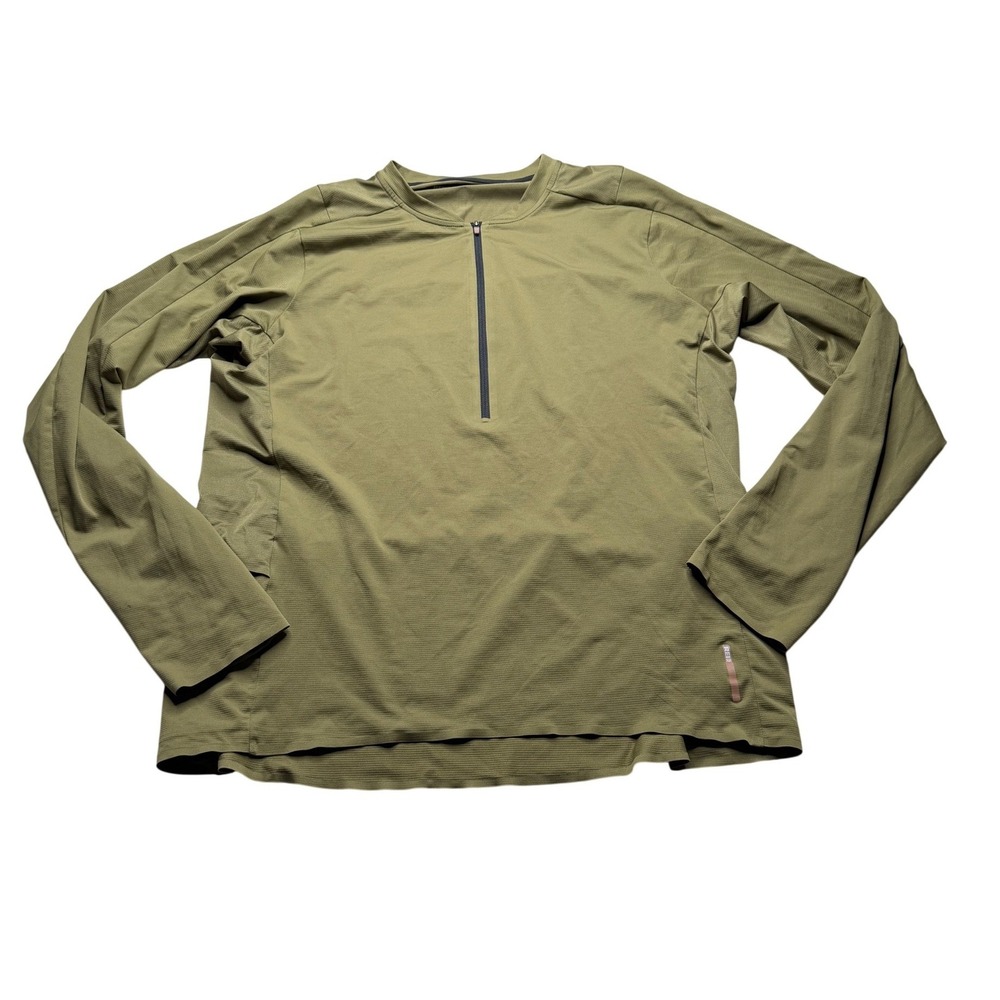 REI Co-op Pullover Green Half Zip 1/2 Performance Active Men's Size Large Hiking